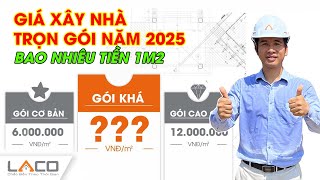 Giá Xây Nhà Trọn Gói Năm 2025, Xây Nhà Trọn Gói Bao Nhiêu Tiền 1m2 - Xây Nhà Trọn Gói LACO