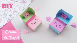 DIY 💗 - CAMITA de Papel / MINI CAMA /  Paper MINI BED / Lindas 🥰