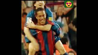 Messi The First Goal in Barcelona with Ronaldinho 17 Years😭😱💔😍🔥👇 #shorts #قصص