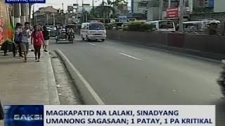 Saksi: Magkapatid na lalaki, sinadyang umanong sagasaan