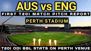 AUS vs ENG 1st T20i Pitch Report | Perth Stadium Pitch Report | Dream11 Pitch Report | AUS vs ENG