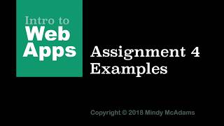 28 Assignment 4 Examples