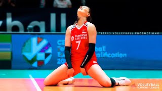 Hande Baladin - Powerful Volleyball SPIKES | Women's VNL 2021