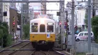 琴電1080形1081編成＋1200形1201編成瓦町到着