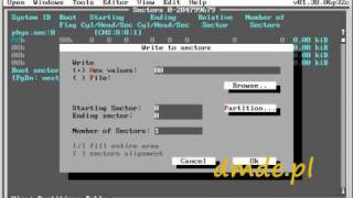 DMDE DOS Jak wyzerować dysk - bezpowrotne skasowanie dysku