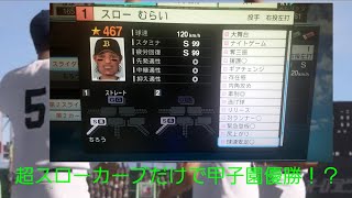 [プロスピ2019]超スローカーブだけで甲子園スピリッツやってみた。