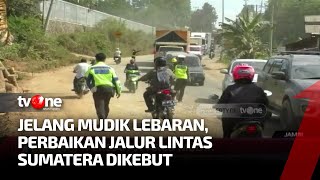 Perbaikan Jalan Lintas Sumatera Dikebut Guna Kenyamanan Arus Mudik 2022 | tvOne