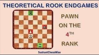 Lesson - 335 Theoretical Rook Endgames . Pawn On The 4th Rank .