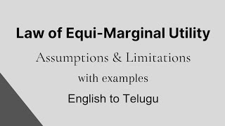 Law of Equi-Marginal utility by Learn with Ravali