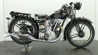 Calthorpe Ivory Major 1934 500cc 1 cyl ohv vintage motorcycle - start up