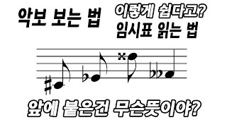 #악보보는법#임시표 보는법/샵/플랫/더블샵/더블플랫/제자리표/피아노기타✖︎음악기초이론/화성학