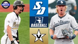 San Diego vs Vanderbilt (CRAZY GAME!) | Regionals Opening Round | 2022 College Baseball Highlights