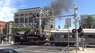 Granite Rock Co. 10 Sacramento Southern Railroad Excursion Train, Capitol Mall Railroad Crossing