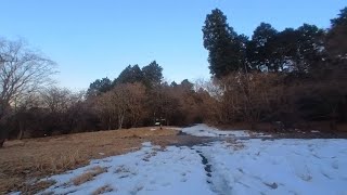 雪の中のハイキング 箱根 湖尻自然探勝歩道 hakone hiking snow insta360