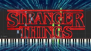 Stranger Things Main Theme - EASY Piano Tutorial