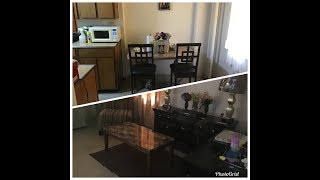 2018 NYCHA  LIVING ROOM \u0026 KITCHEN UPDATE: LESS CLUTTERED SPACE