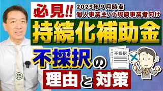 【50-200万円：不採択の方へ】理由と対策/ 申請書類の不備/ 補助対象にならない場合/ 採択基準に届かない/ 申請要件・対象者/ 採択計画書の例/ 補助率・補助上限 など〈23年9月時点〉