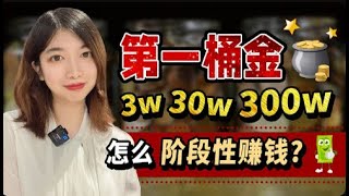 赚钱2024| 3w,30w,300w, 年轻人怎么赚到自己的第一桶金？8月4日3