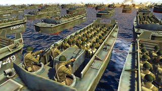 Largest D-DAY INFANTRY Beach Invasion EVER! - Men of War: WW2 Mod Battle Simulator