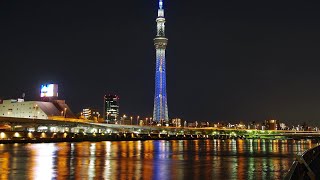 「EVANGELION トウキョウスカイツリー計画」　Tokyo Skytree Light up 　東京スカイツリー　ライトアップ　ブルー　エヴァンゲリオン