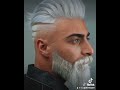 Full beard and hair bleach with silver toner