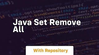 java set remove all
