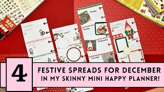 PLAN WITH ME | December spreads in my Skinny Mini Happy Planner