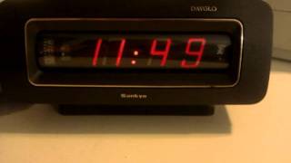 Sankyo DayGlo Early Digital Clock LED Style Scroll