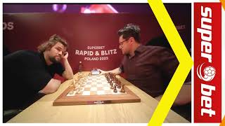 Carlsen's Tactical Brilliance in Unconventional Danish Gambit Outwits Aronian. SUPERBET CUP.