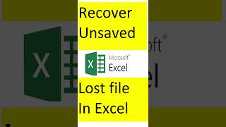 How to Recover Unsaved or Lost Excel File | Recover Deleted file in excel | Excel tips and tricks