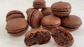 Macaron |Mini Chocolate Macaron | 马卡龙| 迷你巧克力马卡龙 | Home Bake