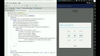 using date and timepicker android studio