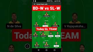 BD-W vs SL-W | BD-W vs SL-W DREAM11 PREDICTION