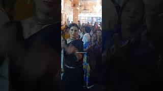 Foreigner Devotees Dancing at Hare Krishna Kirtan😍 | Krishna Balaram Mandir | Vrindavan Dham #shorts