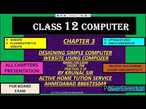 CLASS 12 COMPUTER CHAPTER 3 GUJARAT BOARD ENGLISH MEDIUM || DESIGNING SIMPLE COMPUTER WEBSITE ...