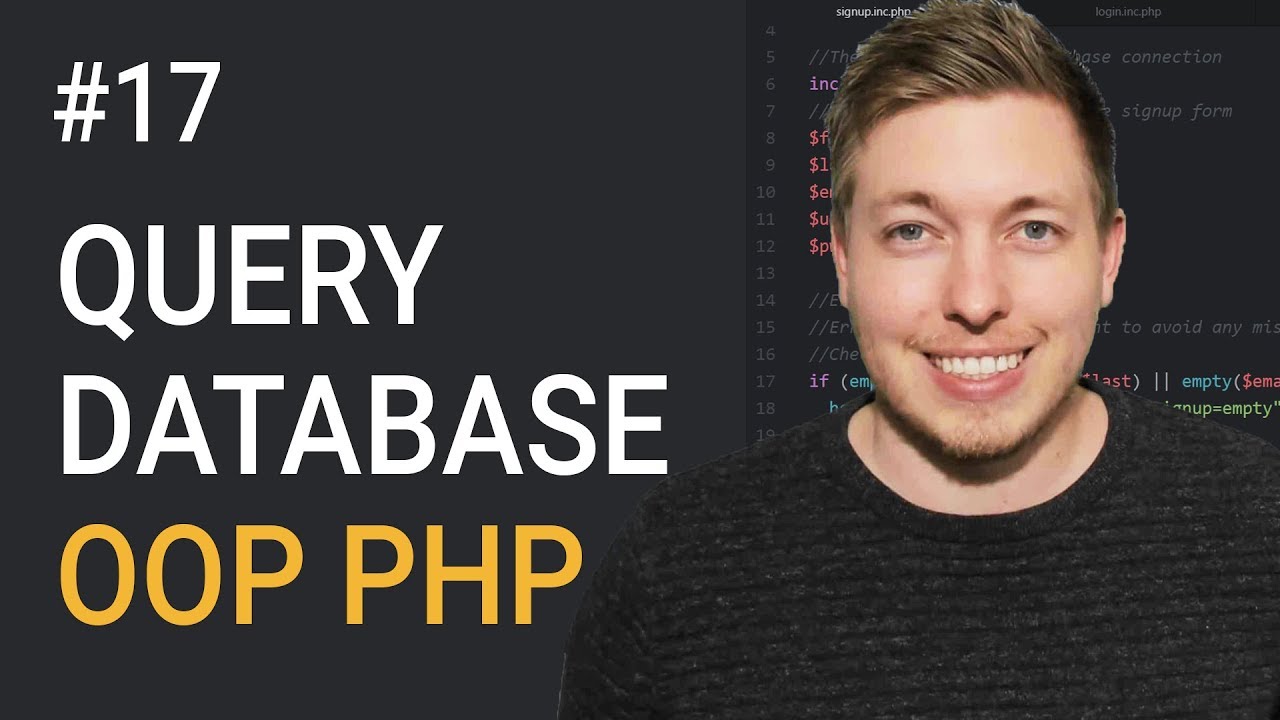 17: Query A Database Using OOP PHP | Prepared Statements Using PDO ...
