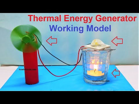 thermal energy (heat) to electrical energy working model (generator) scientific project | hoofunda