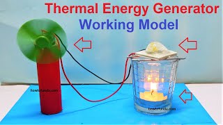 thermal energy (heat) to electrical energy working model (generator) science project | howtofunda