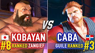 SF6 🔥 KOBAYAN (#8 Ranked Zangief) vs CABA (#3 Ranked Guile) 🔥 Street Fighter 6 High Level Gameplay