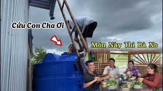 1 Ngày 2 Cha Con Sửa Lại Máng Xối Để Hứng Nước Mua Uốn Và Làm Món Gà Ác Nấu Đậu Xanh Tẩm Bổ cho GS..