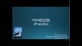 How to pronounce repaglinide (Prandin) (Memorizing Pharmacology Flashcard)