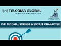 13  PHP Tutorial   Strings and Escape Characters