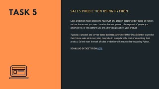 SALES PREDICTION Using Python | Oasis Infobyte | Data Science Project