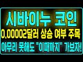 [시바이누 코인] 0.00002달러 상승 여부 주목 아무리 못해도 