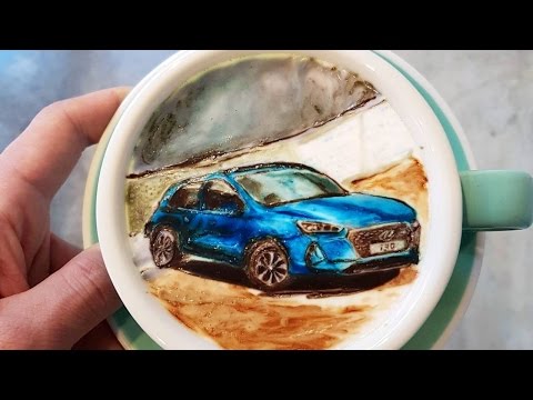 Amazing Cream Art On Coffee by Korean Barista Amazing Cream Art On Coffee by Korean Barista