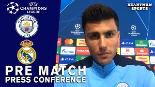Rodri - Man City v Real Madrid - Pre-Match Press Conference - Champions League