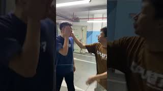 Junning Junning: I didn't expect you to really stab me in the mouth# funny# funny video