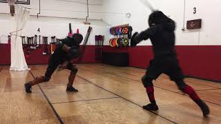 Sword and buckler sparring
