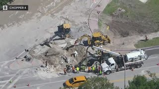 Water Main Break in Miami Beach