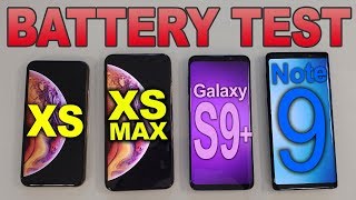 Battery Test: iPhone Xs Max vs Note 9 vs S9+ vs iPhone Xs